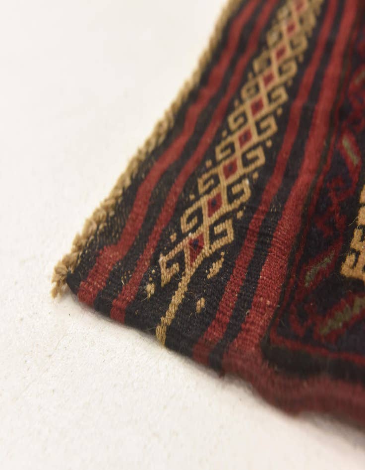 Detail image of  2' 8 x 4' 5  Hand Knotted Sumak Wool Rug