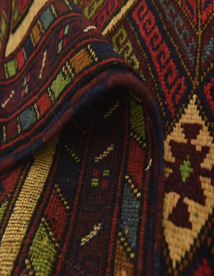 Detail image of  3' x 4' 5  Hand Knotted Sumak Wool Rug