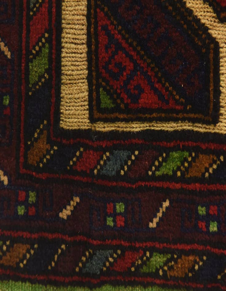 Detail image of  3' x 4' 5  Hand Knotted Sumak Wool Rug