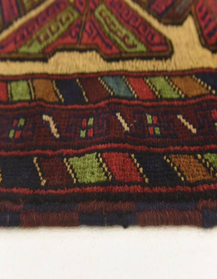 Detail image of  3' x 4' 5  Hand Knotted Sumak Wool Rug