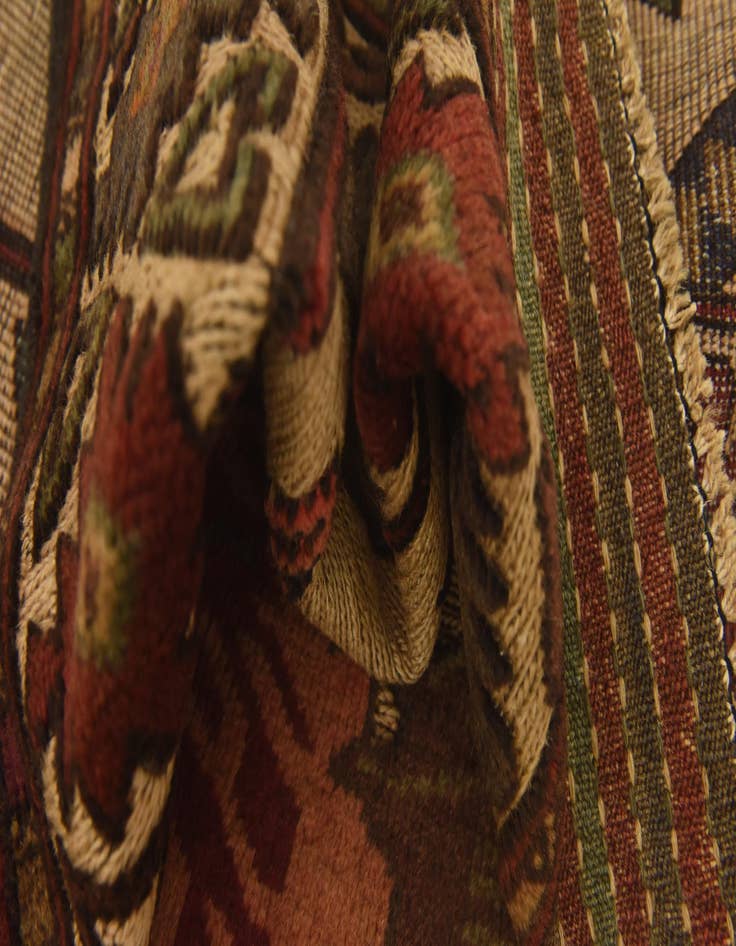 Detail image of  2' 11 x 4' 10  Hand Knotted Sumak Wool Rug