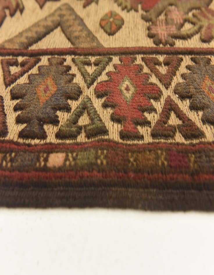 Detail image of  2' 11 x 4' 10  Hand Knotted Sumak Wool Rug