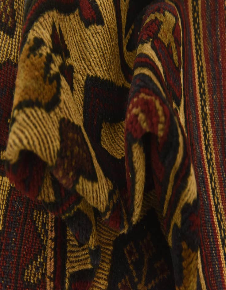 Detail image of  2' 11 x 4' 3  Hand Knotted Sumak Wool Rug