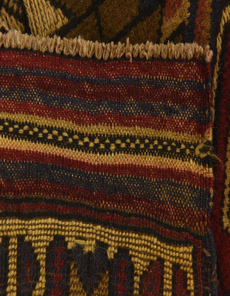 Detail image of  2' 11 x 4' 3  Hand Knotted Sumak Wool Rug