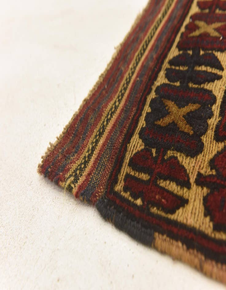 Detail image of  2' 11 x 4' 3  Hand Knotted Sumak Wool Rug