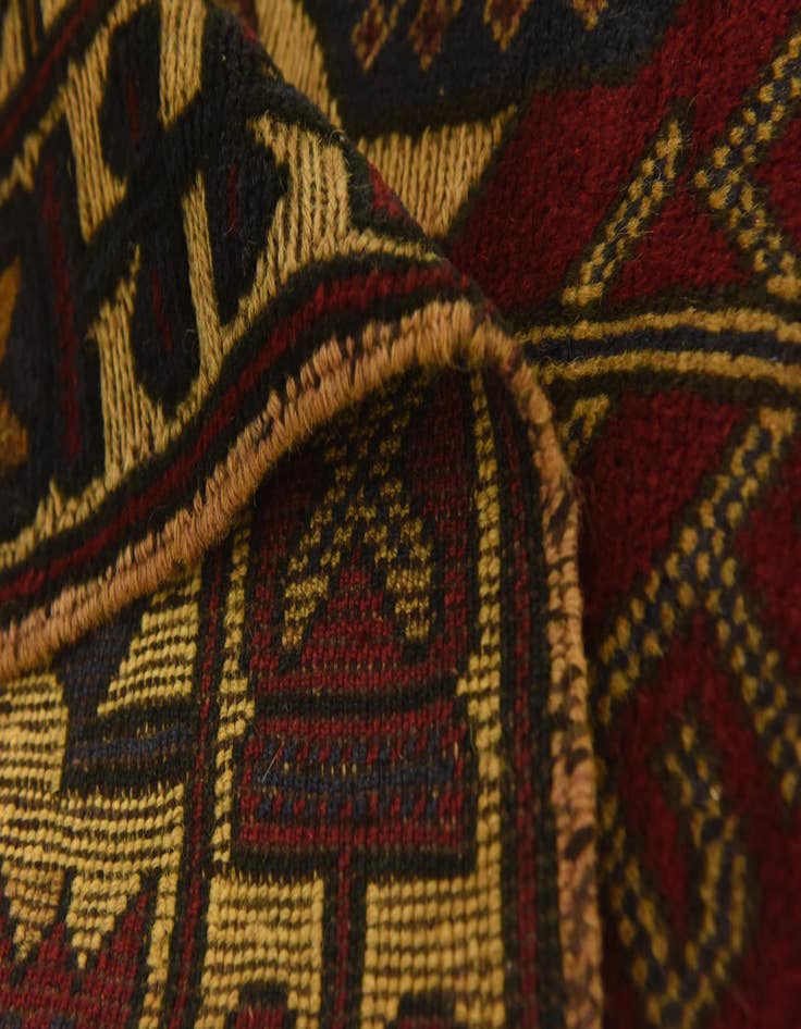 Detail image of  2' 11 x 4' 3  Hand Knotted Sumak Wool Rug