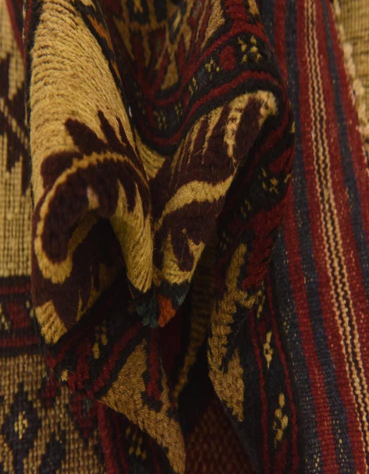 Detail image of  3' 1 x 4' 10  Hand Knotted Sumak Wool Rug