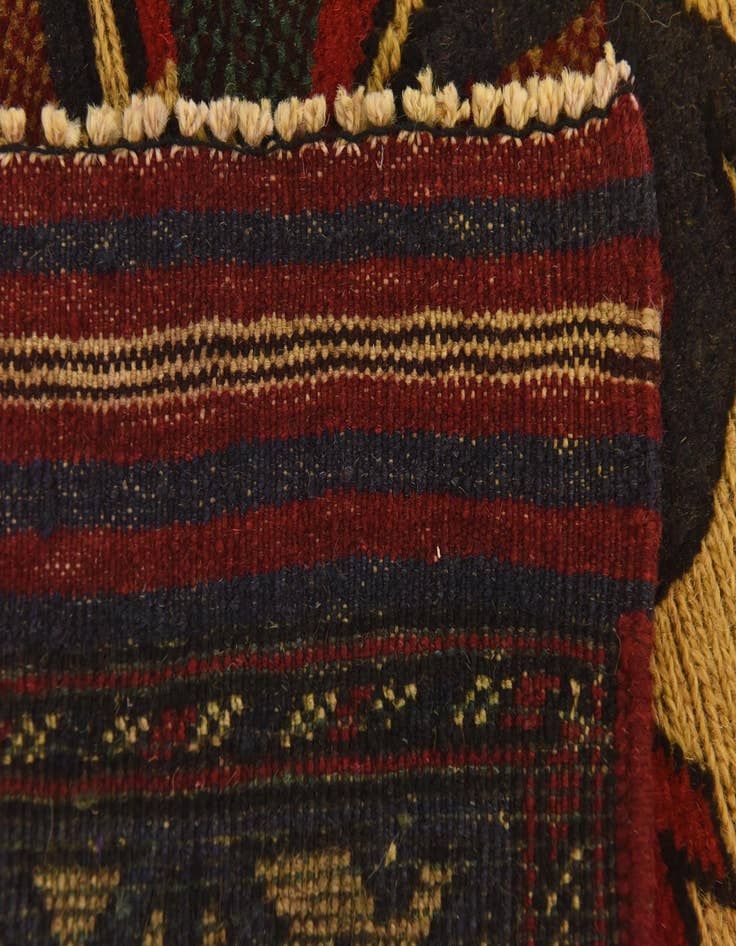 Detail image of  3' 1 x 4' 10  Hand Knotted Sumak Wool Rug