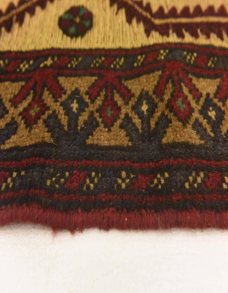 Detail image of  3' 1 x 4' 10  Hand Knotted Sumak Wool Rug