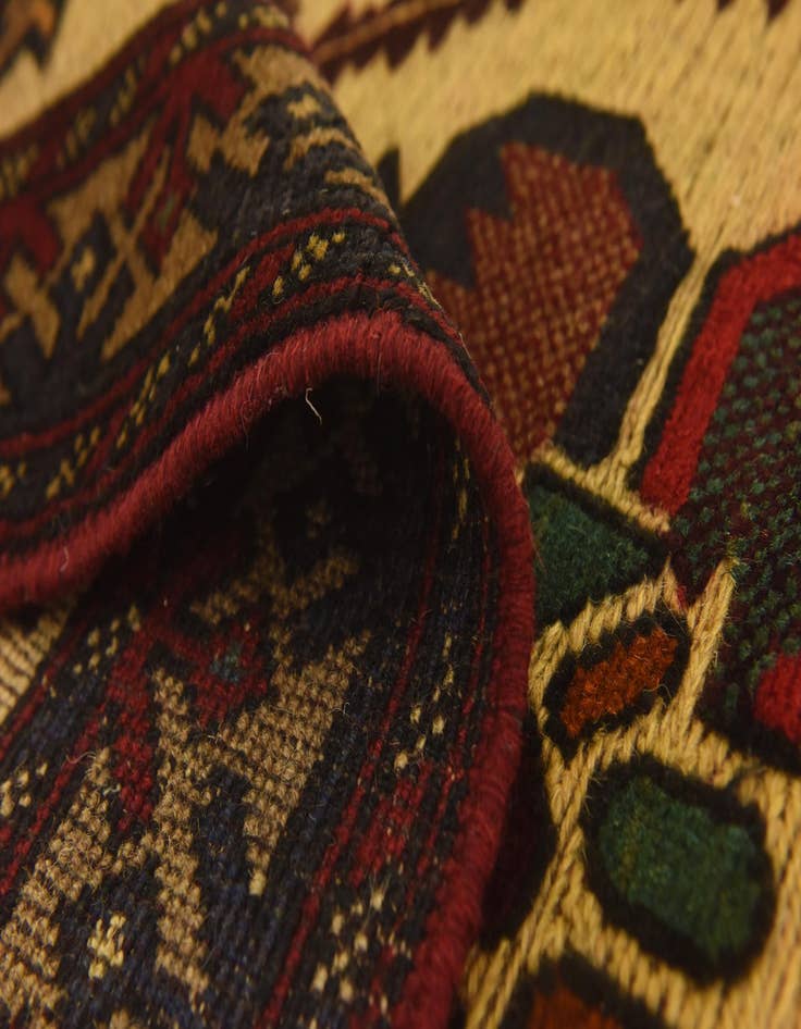 Detail image of  3' 1 x 4' 10  Hand Knotted Sumak Wool Rug