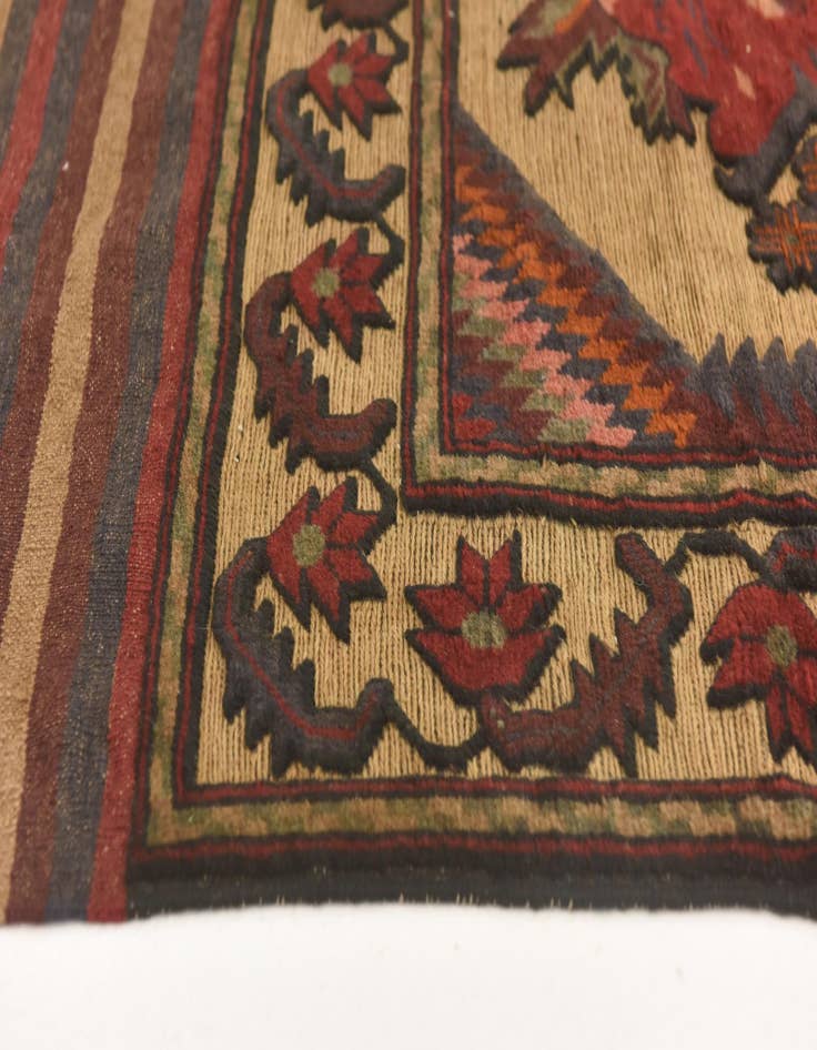 Detail image of  3' 11 x 6'  Hand Knotted Sumak Wool Rug