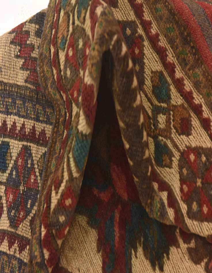Detail image of  4' x 6' 2  Hand Knotted Sumak Wool Rug