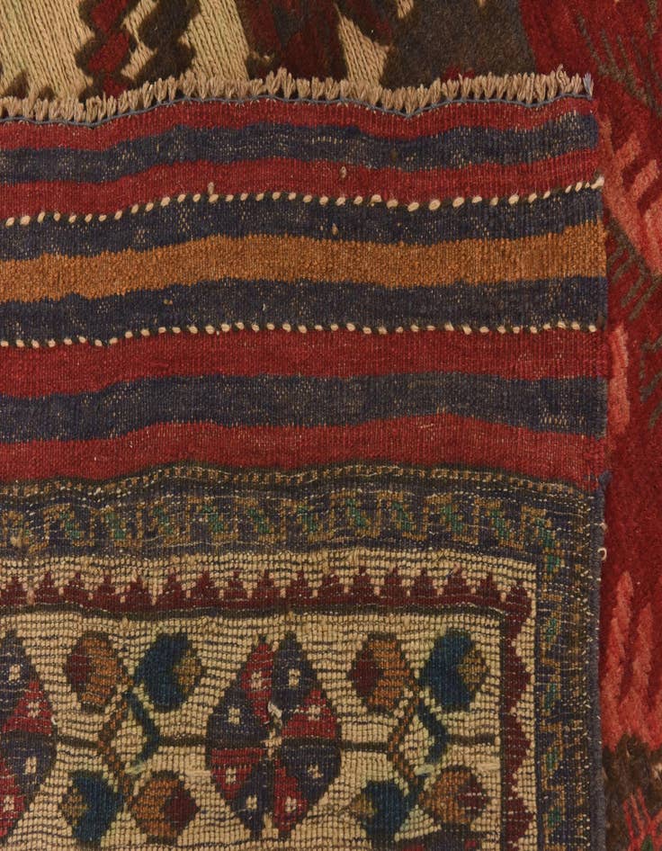 Detail image of  4' x 6' 2  Hand Knotted Sumak Wool Rug