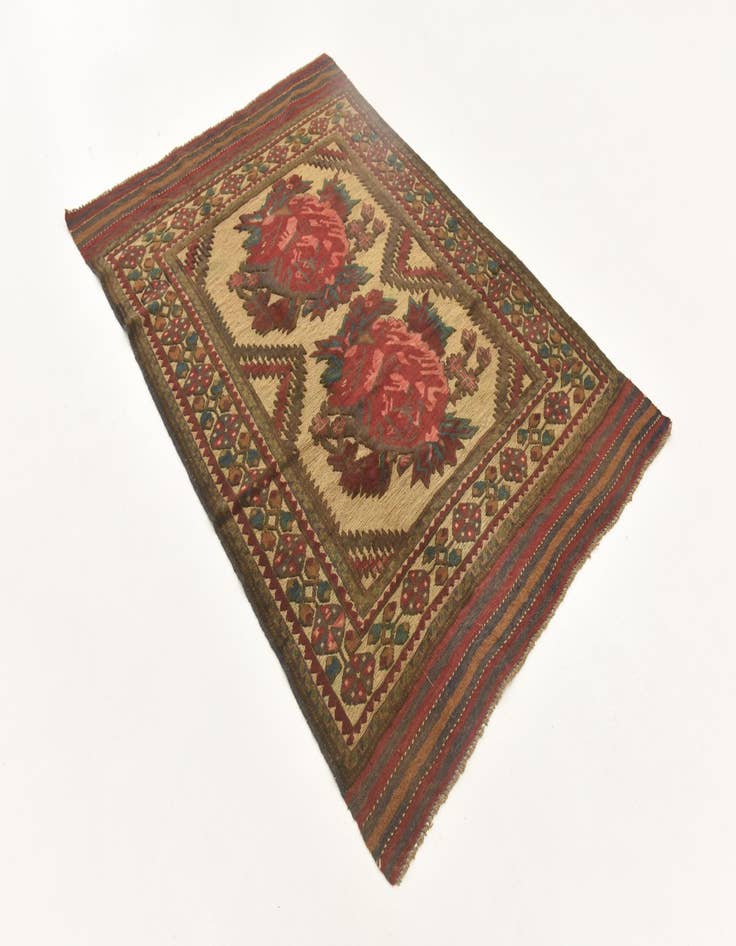 Detail image of  4' x 6' 2  Hand Knotted Sumak Wool Rug