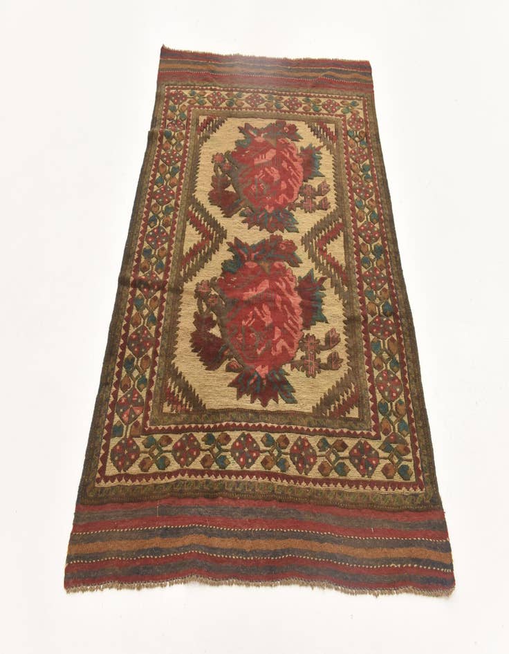 Detail image of  4' x 6' 2  Hand Knotted Sumak Wool Rug