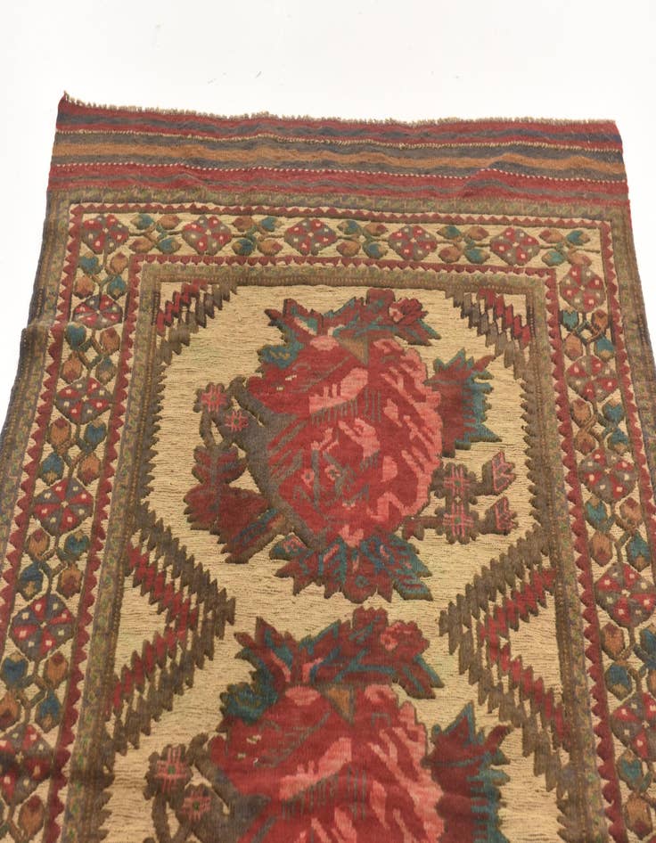 Detail image of  4' x 6' 2  Hand Knotted Sumak Wool Rug