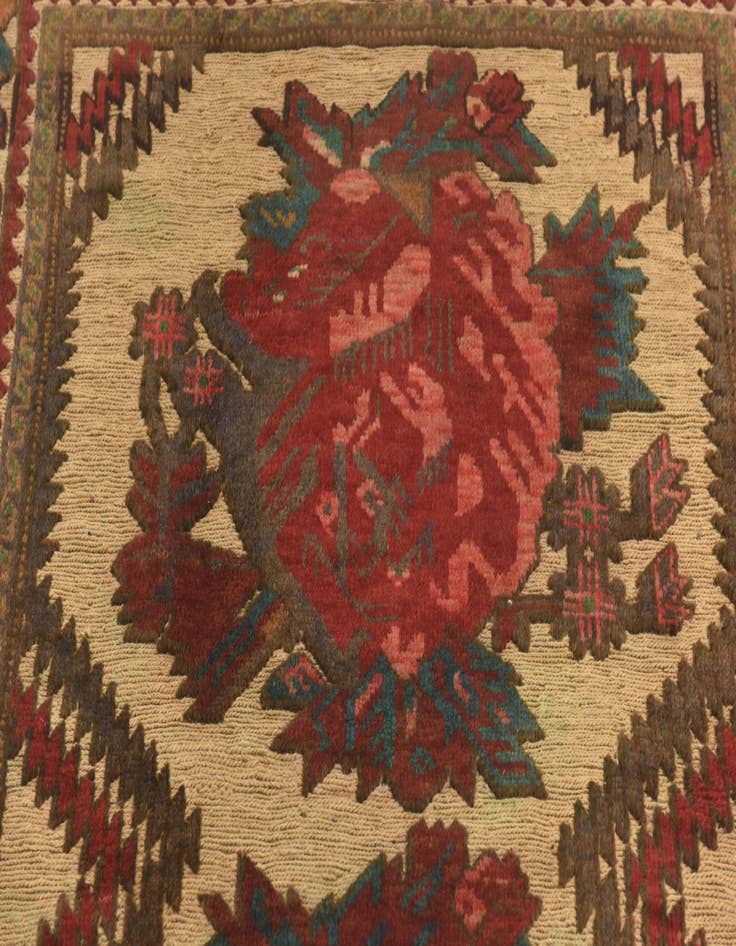 Detail image of  4' x 6' 2  Hand Knotted Sumak Wool Rug