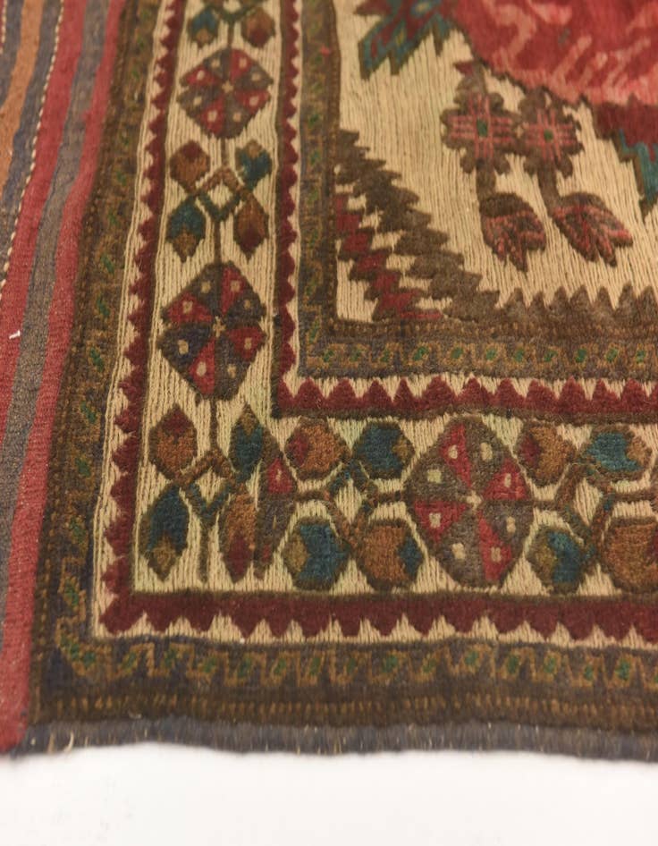 Detail image of  4' x 6' 2  Hand Knotted Sumak Wool Rug