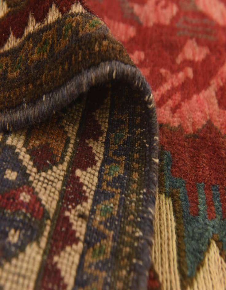 Detail image of  4' x 6' 2  Hand Knotted Sumak Wool Rug