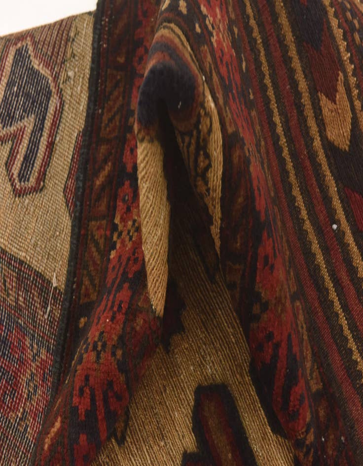 Detail image of  3' 9 x 5' 11  Hand Knotted Sumak Wool Rug