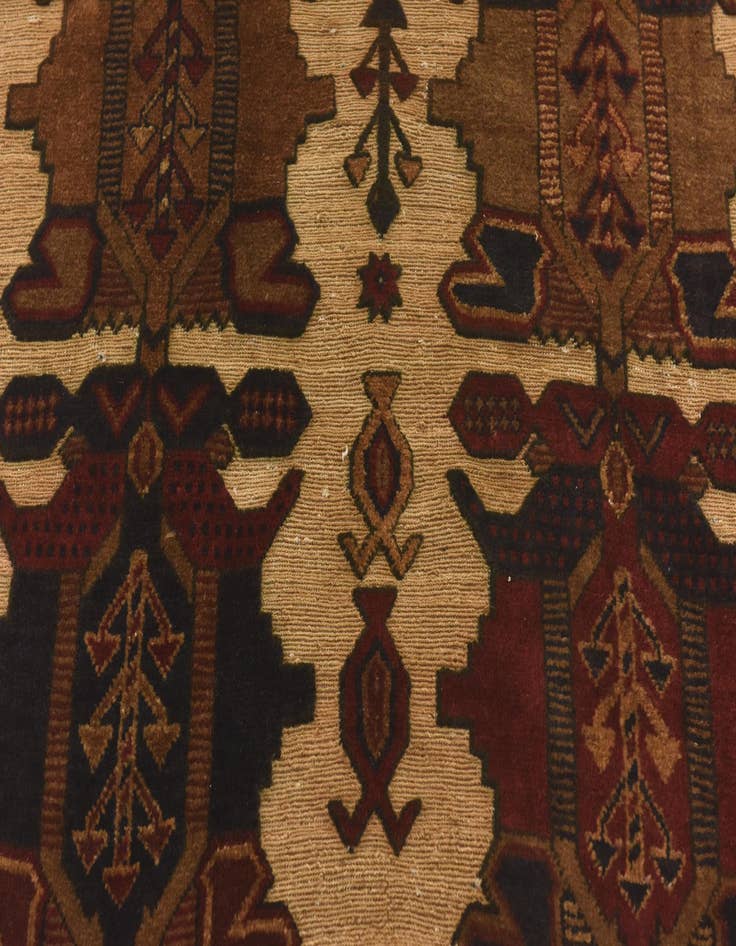 Detail image of  3' 9 x 5' 11  Hand Knotted Sumak Wool Rug