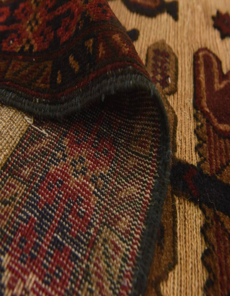 Detail image of  3' 9 x 5' 11  Hand Knotted Sumak Wool Rug