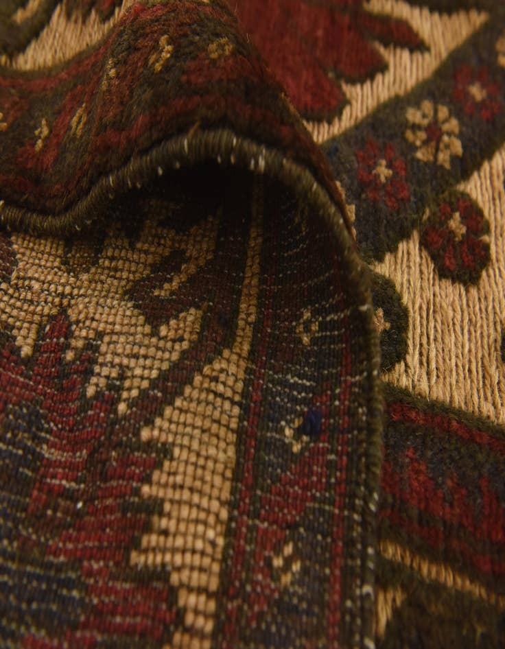Detail image of  3' 7 x 6'  Hand Knotted Sumak Wool Rug