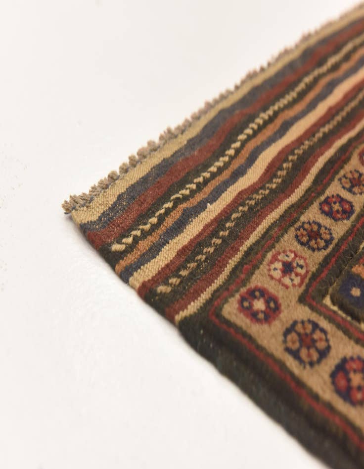 Detail image of  3' 10 x 6'  Hand Knotted Sumak Wool Rug