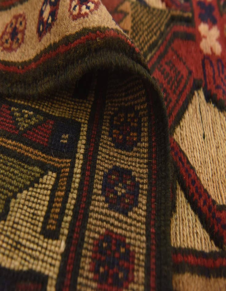 Detail image of  3' 10 x 6'  Hand Knotted Sumak Wool Rug