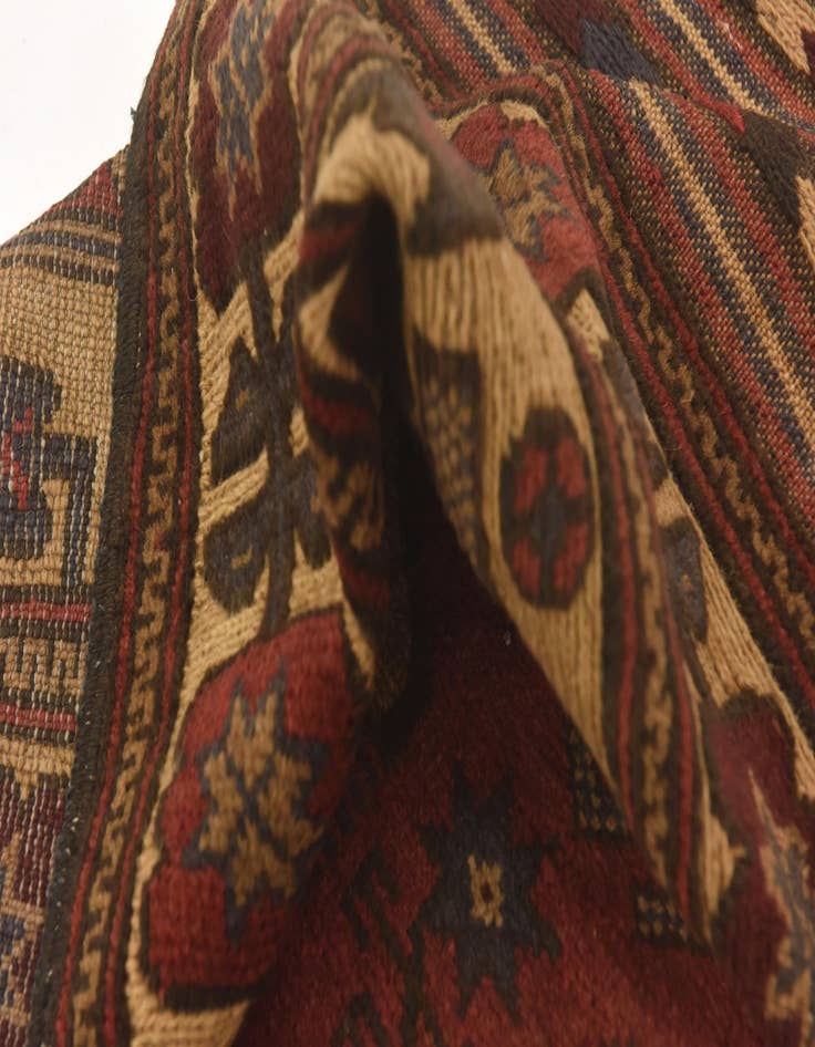 Detail image of  3' 11 x 6' 4  Hand Knotted Sumak Wool Rug