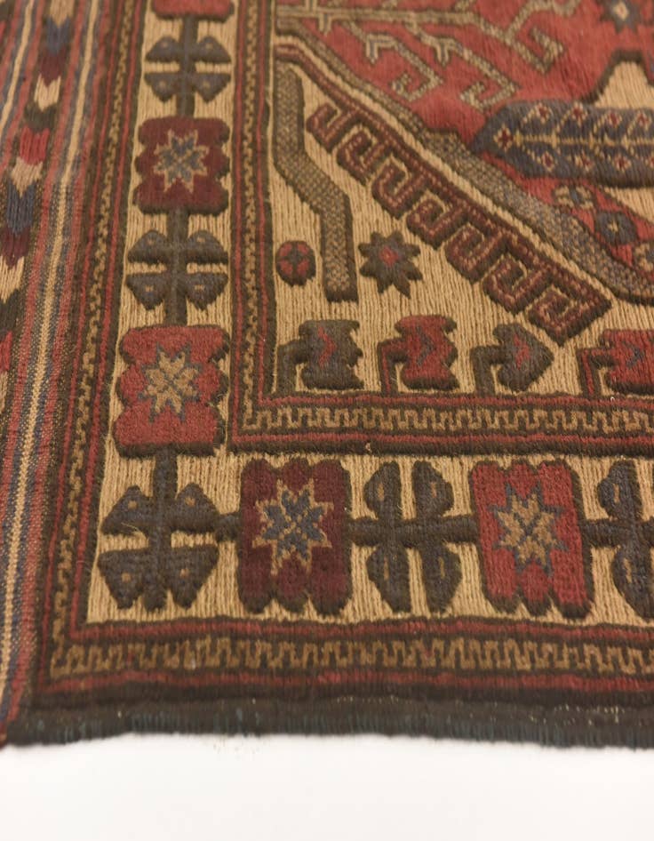 Detail image of  3' 11 x 6' 4  Hand Knotted Sumak Wool Rug