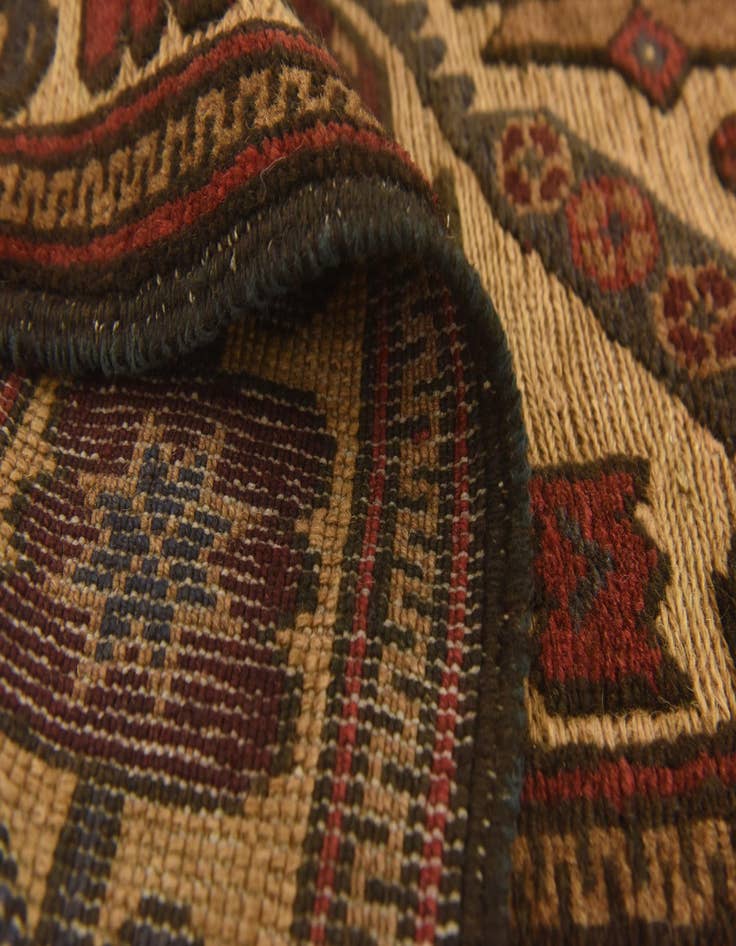 Detail image of  3' 11 x 6' 4  Hand Knotted Sumak Wool Rug