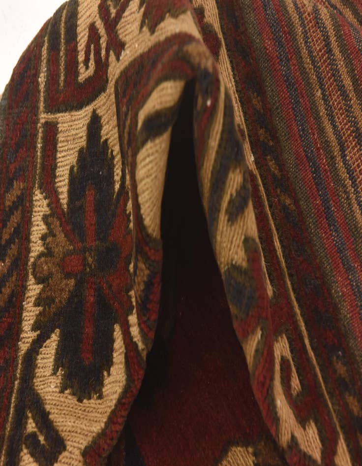 Detail image of  4' x 5' 10  Hand Knotted Sumak Wool Rug