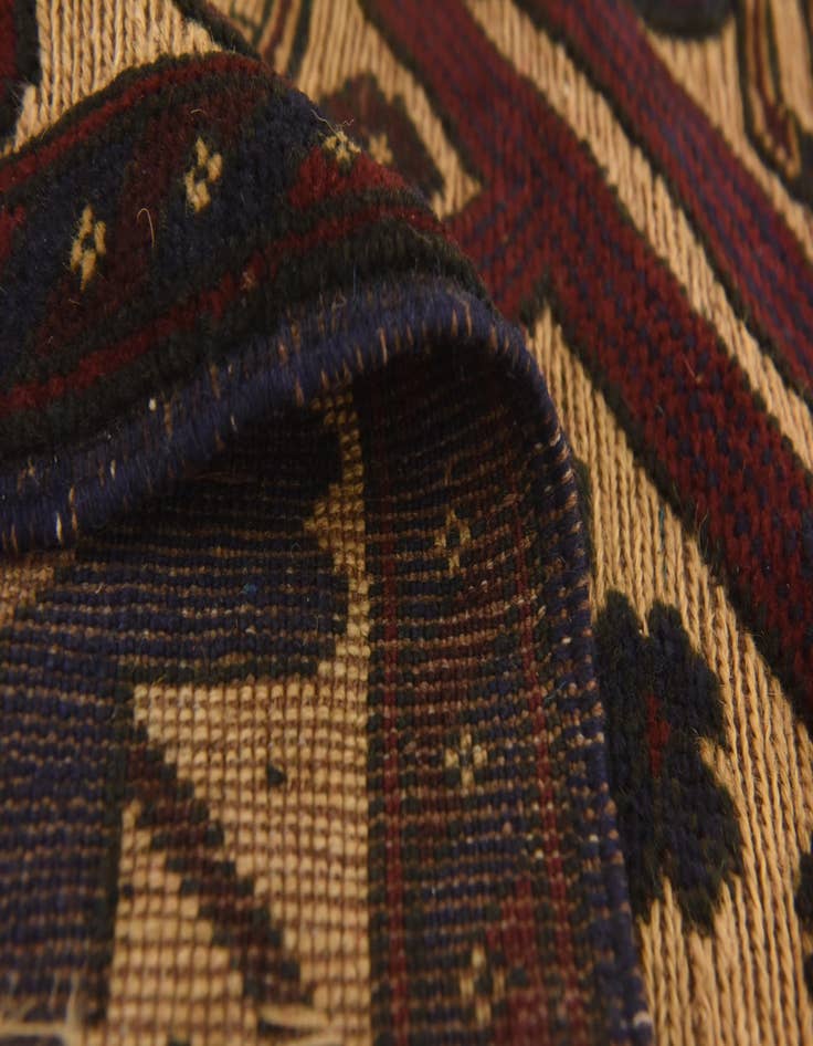 Detail image of  4' 2 x 6' 3  Hand Knotted Sumak Wool Rug