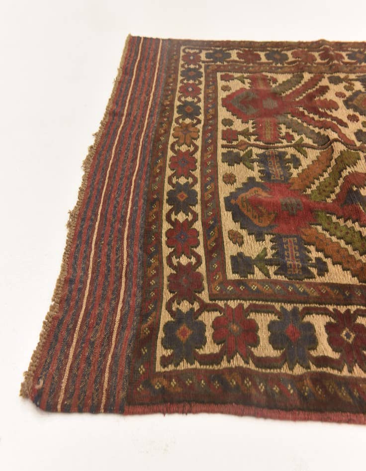 Detail image of 3' 9 x 6' 7 Hand Knotted Sumak Wool Rug