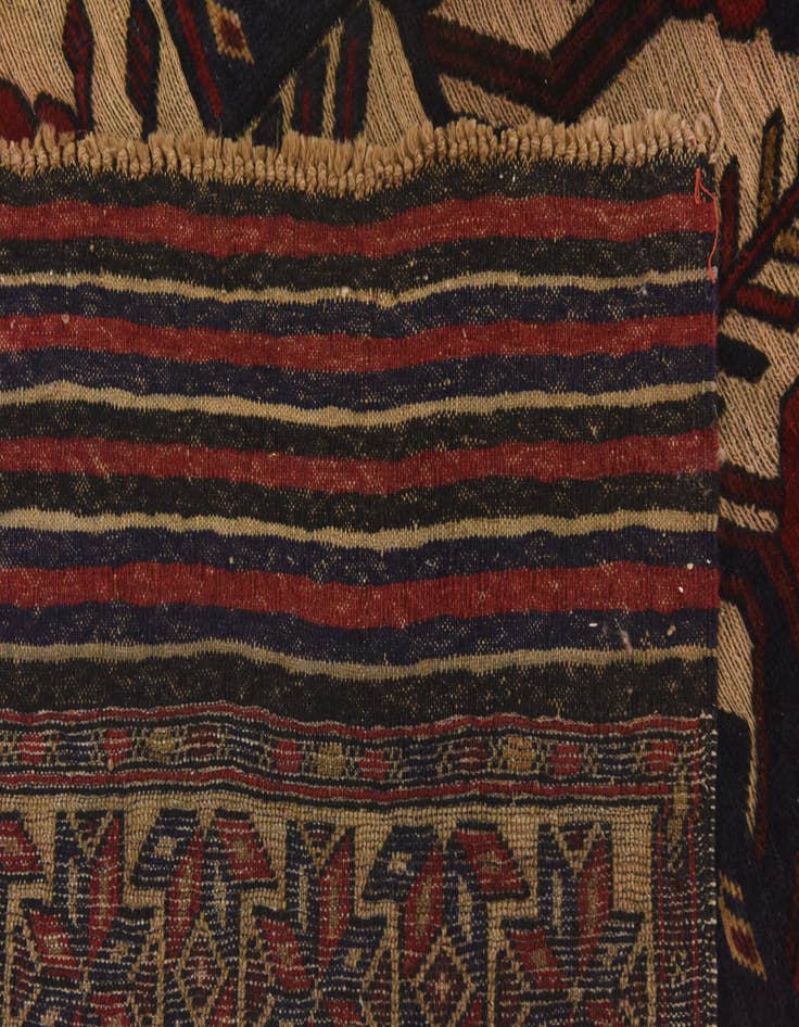 Detail image of  4' 4 x 6' 4  Hand Knotted Sumak Wool Rug