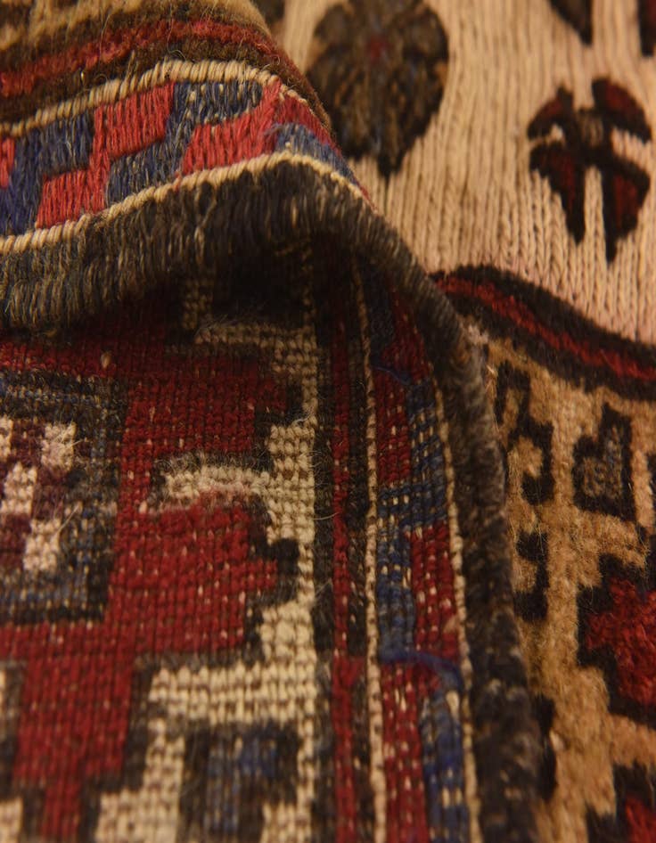Detail image of  4' 3 x 6' 6  Hand Knotted Sumak Wool Rug