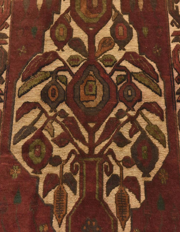 Detail image of  4' x 6' 6  Hand Knotted Sumak Wool Rug