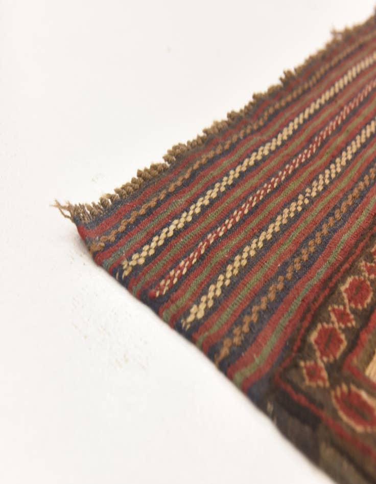 Detail image of  4' x 6' 6  Hand Knotted Sumak Wool Rug