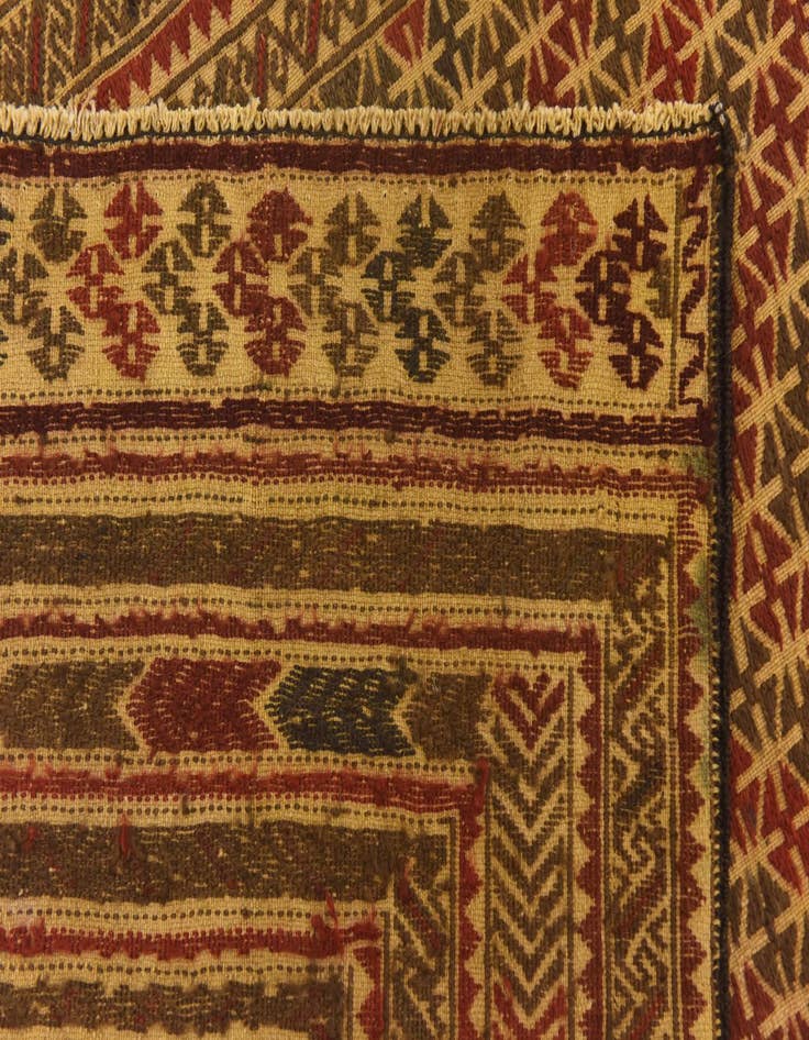 Detail image of  3' 10 x 6' 3  Hand Knotted Sumak Wool Rug