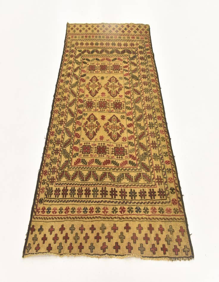 Detail image of  3' 11 x 6' 4  Hand Knotted Sumak Wool Rug