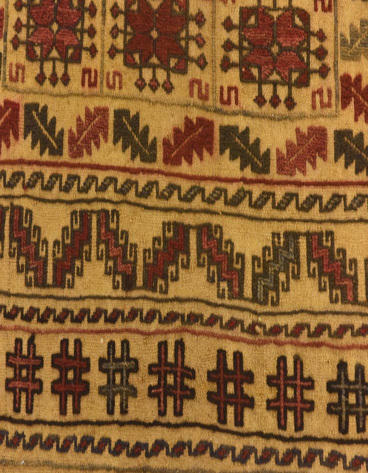 Detail image of  3' 11 x 6' 4  Hand Knotted Sumak Wool Rug