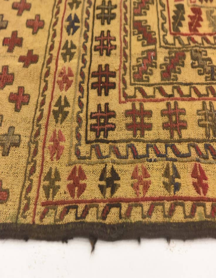 Detail image of  3' 11 x 6' 4  Hand Knotted Sumak Wool Rug