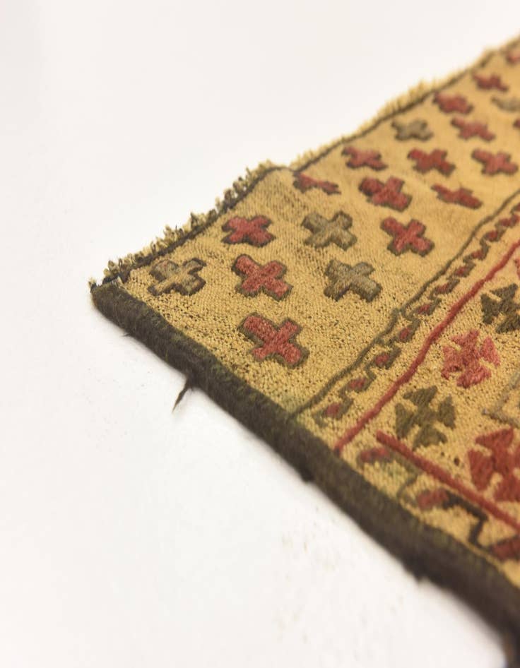 Detail image of  3' 11 x 6' 4  Hand Knotted Sumak Wool Rug