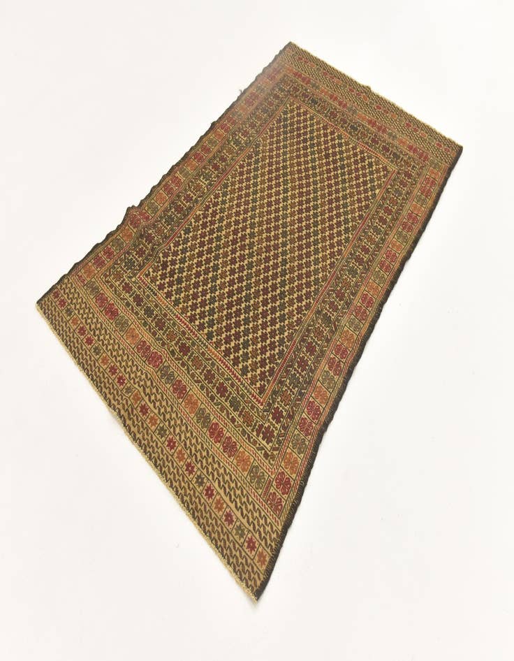 Detail image of  3' 10 x 6' 7  Hand Knotted Sumak Wool Rug