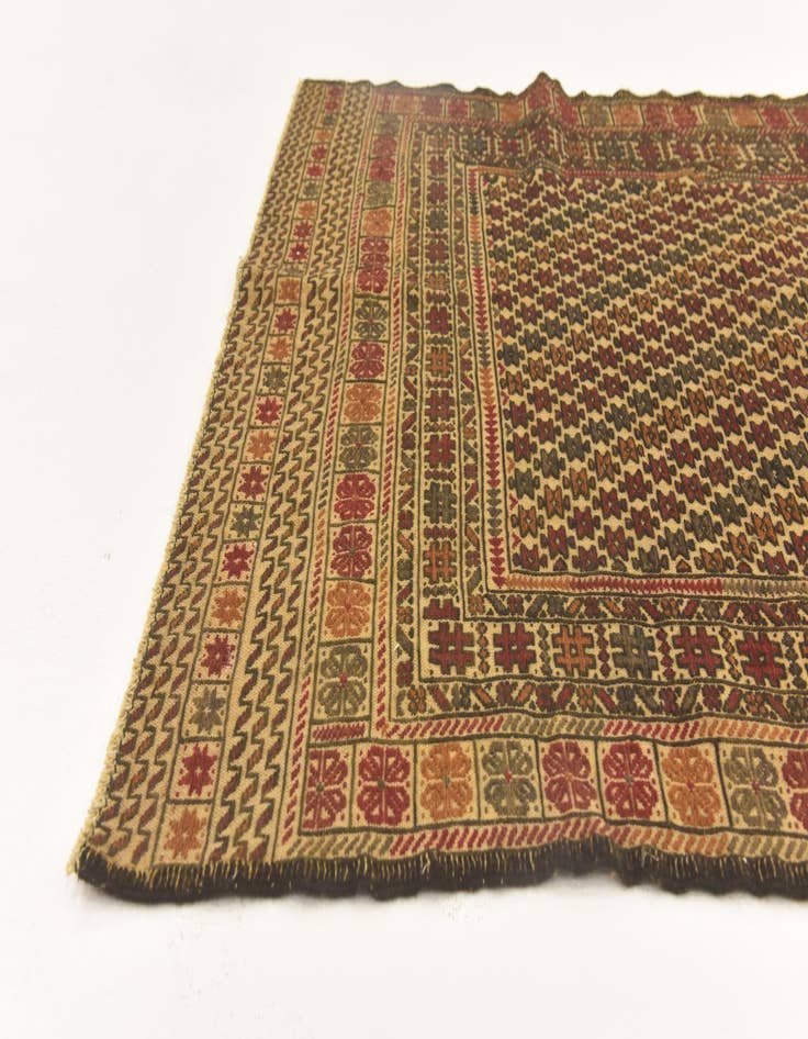 Detail image of  3' 10 x 6' 7  Hand Knotted Sumak Wool Rug