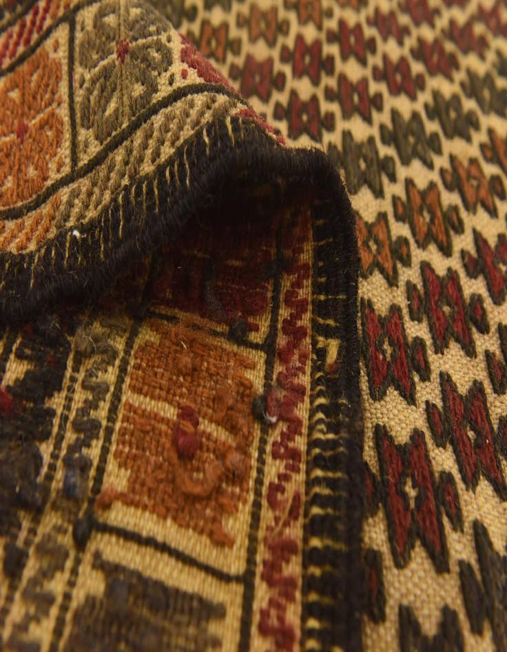 Detail image of  3' 10 x 6' 7  Hand Knotted Sumak Wool Rug
