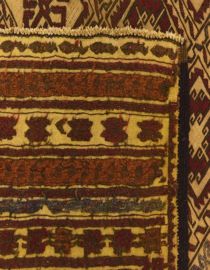 Detail image of  3' 11 x 6' 9  Hand Knotted Sumak Wool Rug