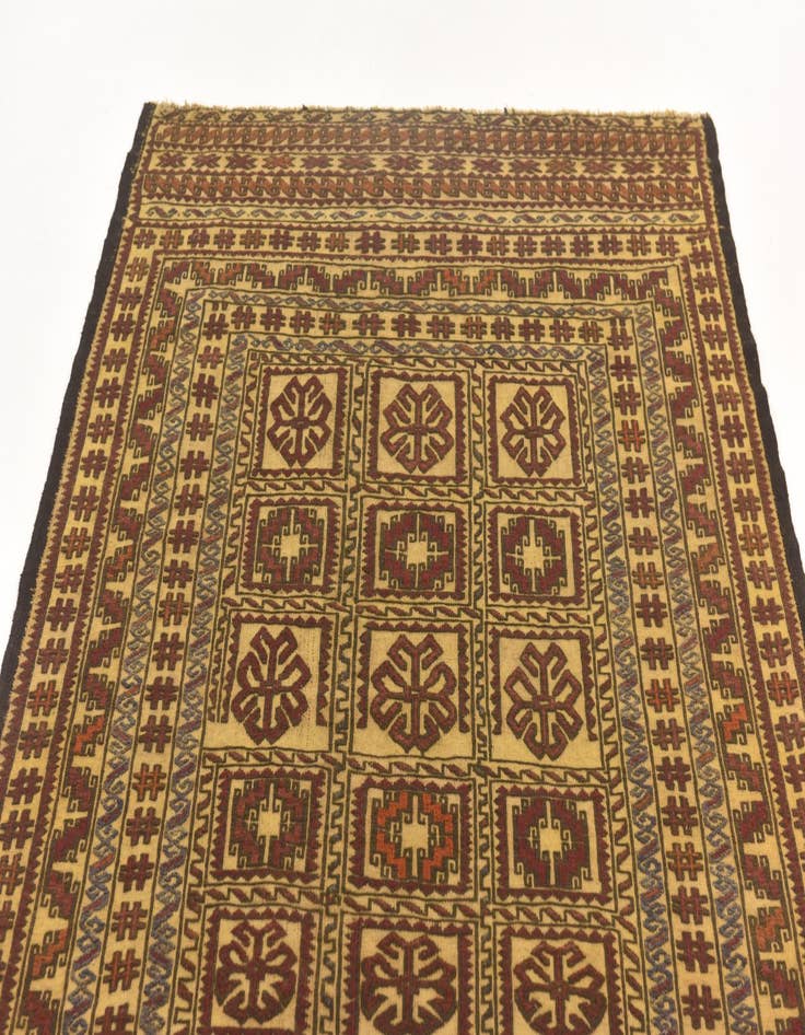 Detail image of  3' 11 x 6' 9  Hand Knotted Sumak Wool Rug