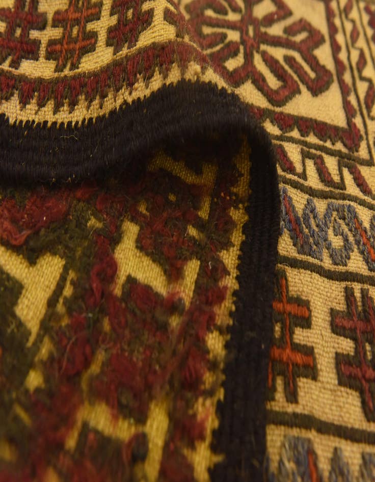 Detail image of  3' 11 x 6' 9  Hand Knotted Sumak Wool Rug